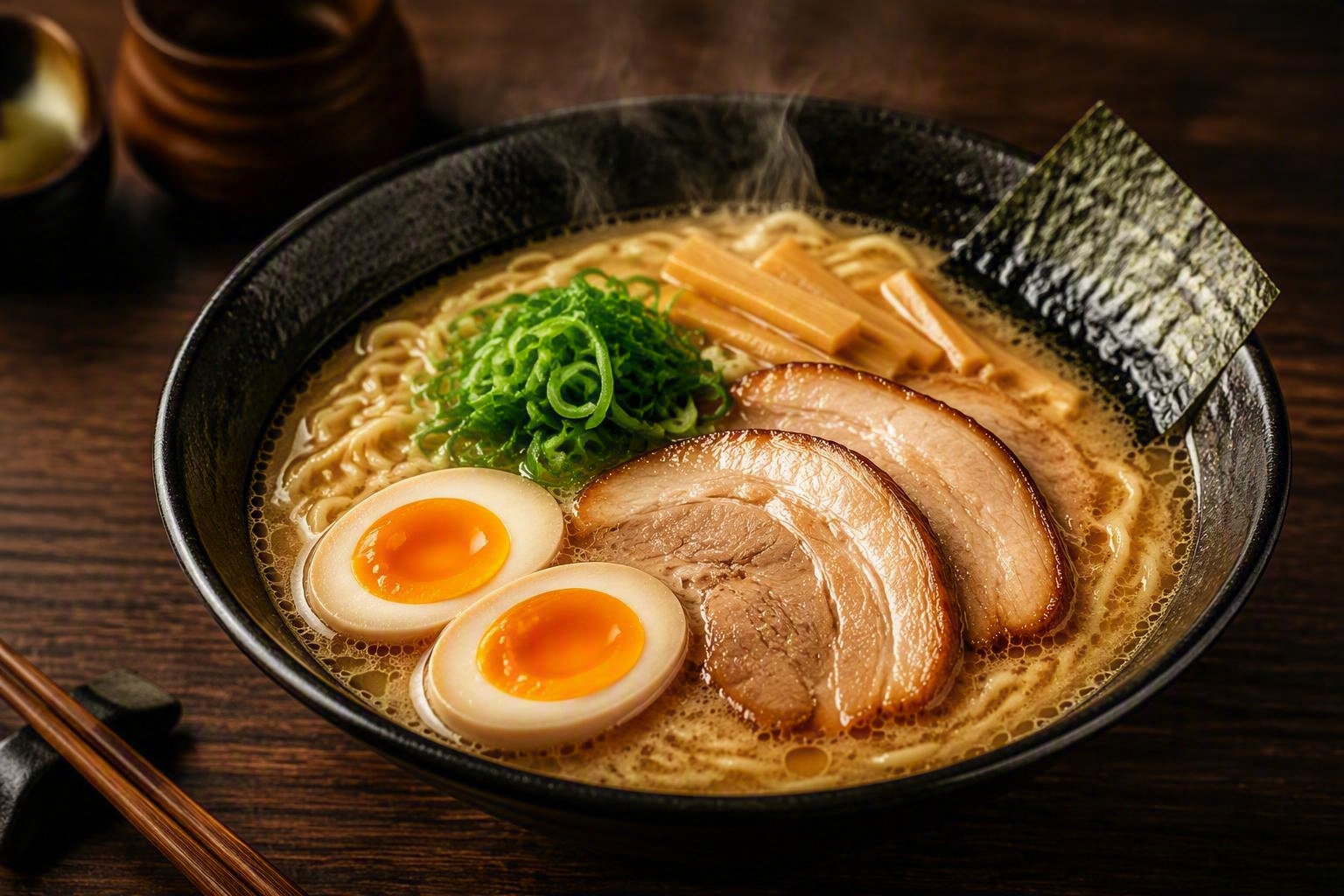 Plato de ramen japonés